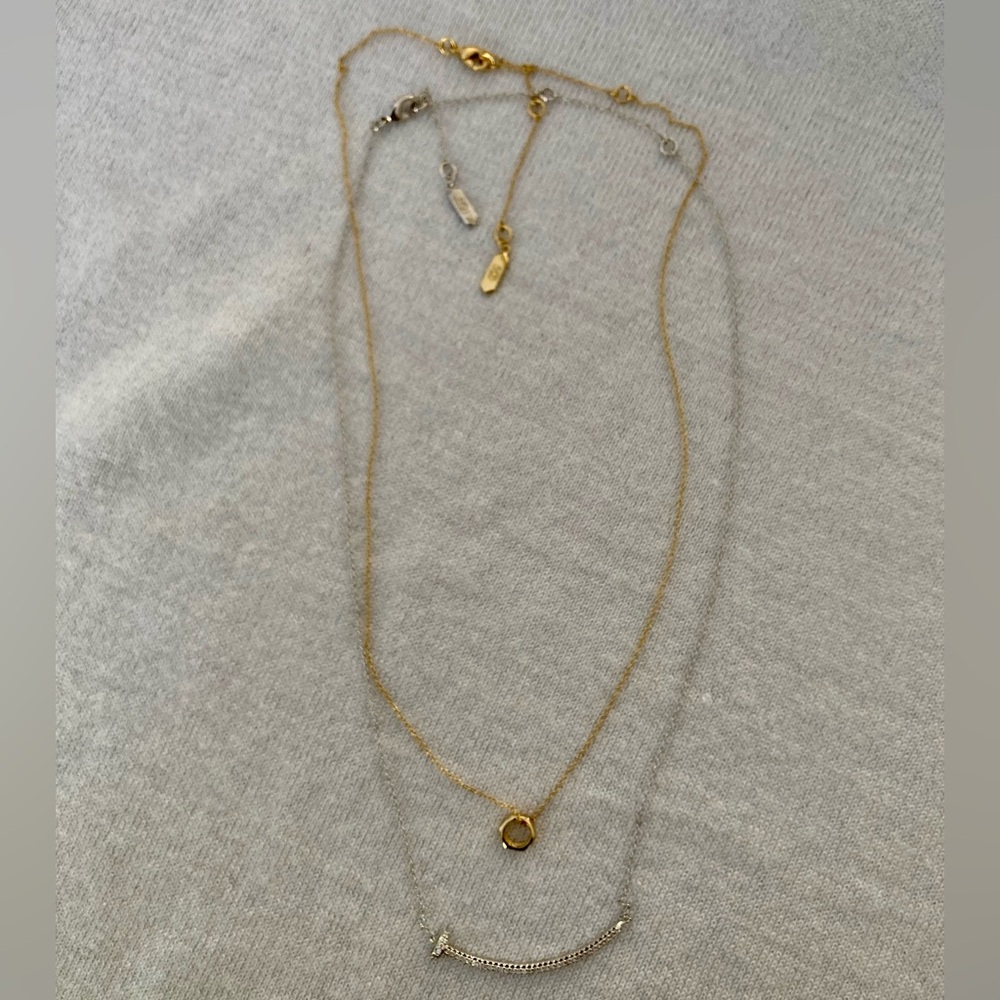 Stella & Dot Hardware Necklace Set Mixed Metal